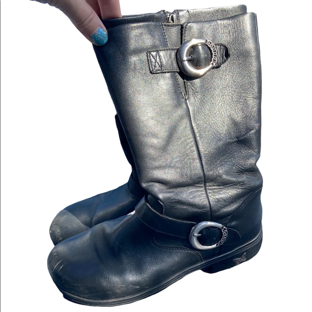 Alegria Kris Black butter soft leather boots. Size 39/8.5